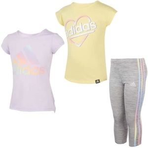 Adidas Little Girl's 3 Piece Active Clothing Set